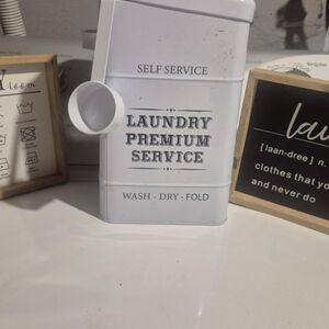 White Laundry Service Container